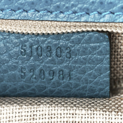 Gucci Dollar Calfskin Interlocking G Shoulder Bag Deep Cobalt 7 of 12