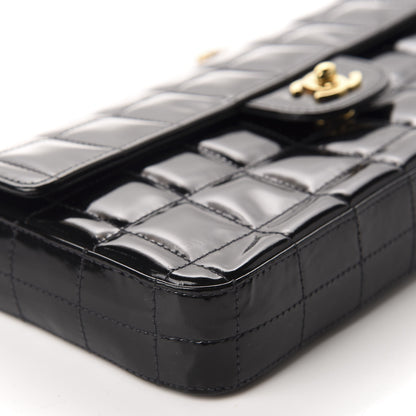 Chanel Patent Quilted East West Chocolate Bar Flap Black 6 of 13
