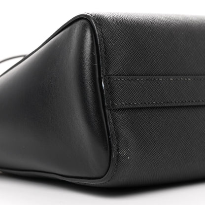 Prada Saffiano Soft Calfskin Small Zippered Tote Black 9 of 14