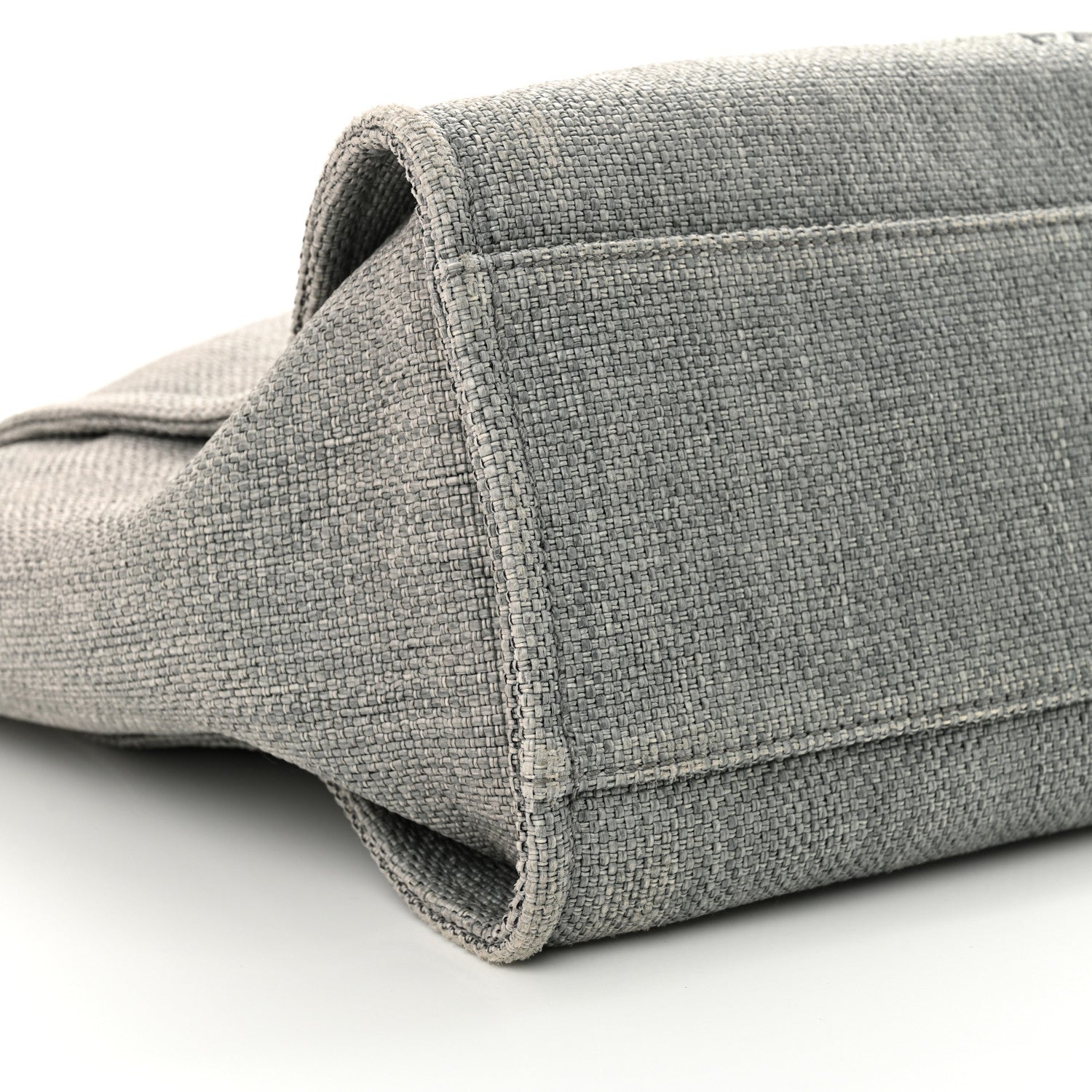 Chanel Woven Straw Raffia Large Deauville Tote Grey 9 of 12