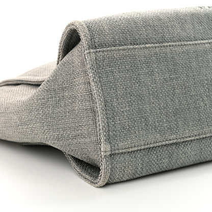Chanel Woven Straw Raffia Large Deauville Tote Grey 9 of 12