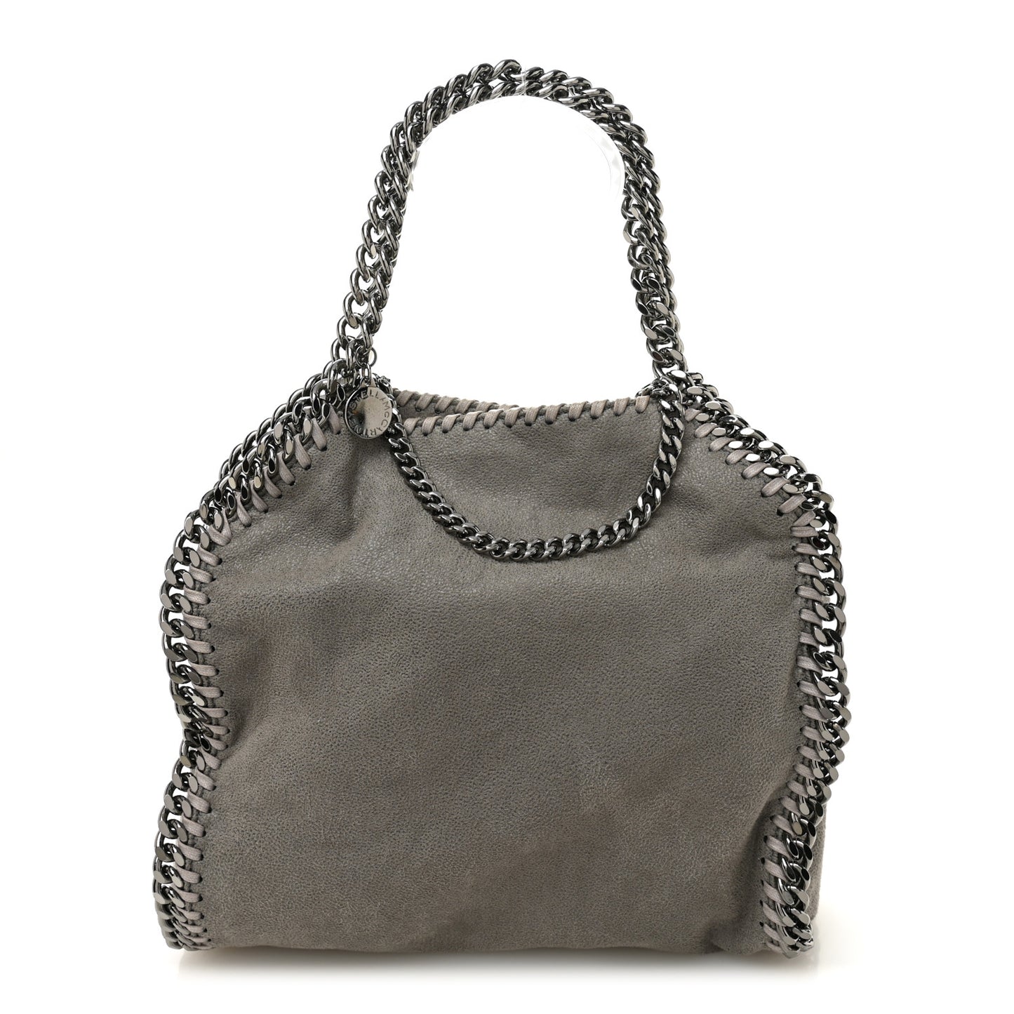 Shaggy Deer Mini Falabella Fold Over Tote Light Grey