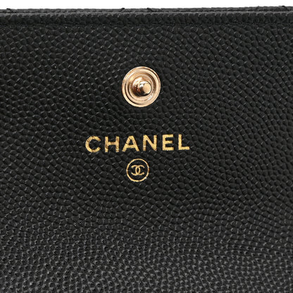 Chanel Caviar Quilted Mini Pearl On Top Coin Purse With Chain Black 6 of 11
