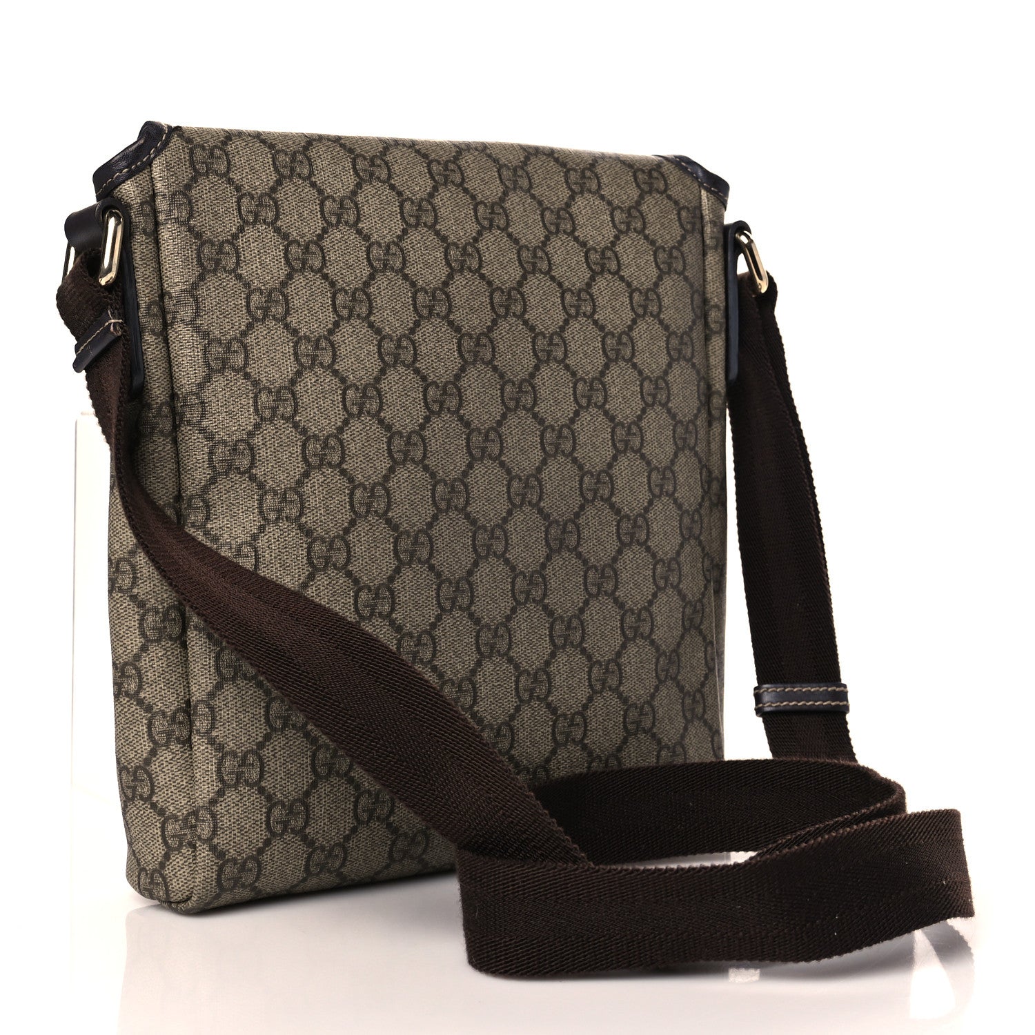Gucci GG Plus Monogram Small Flap Messenger Bag Beige Dark Brown 2 of 10