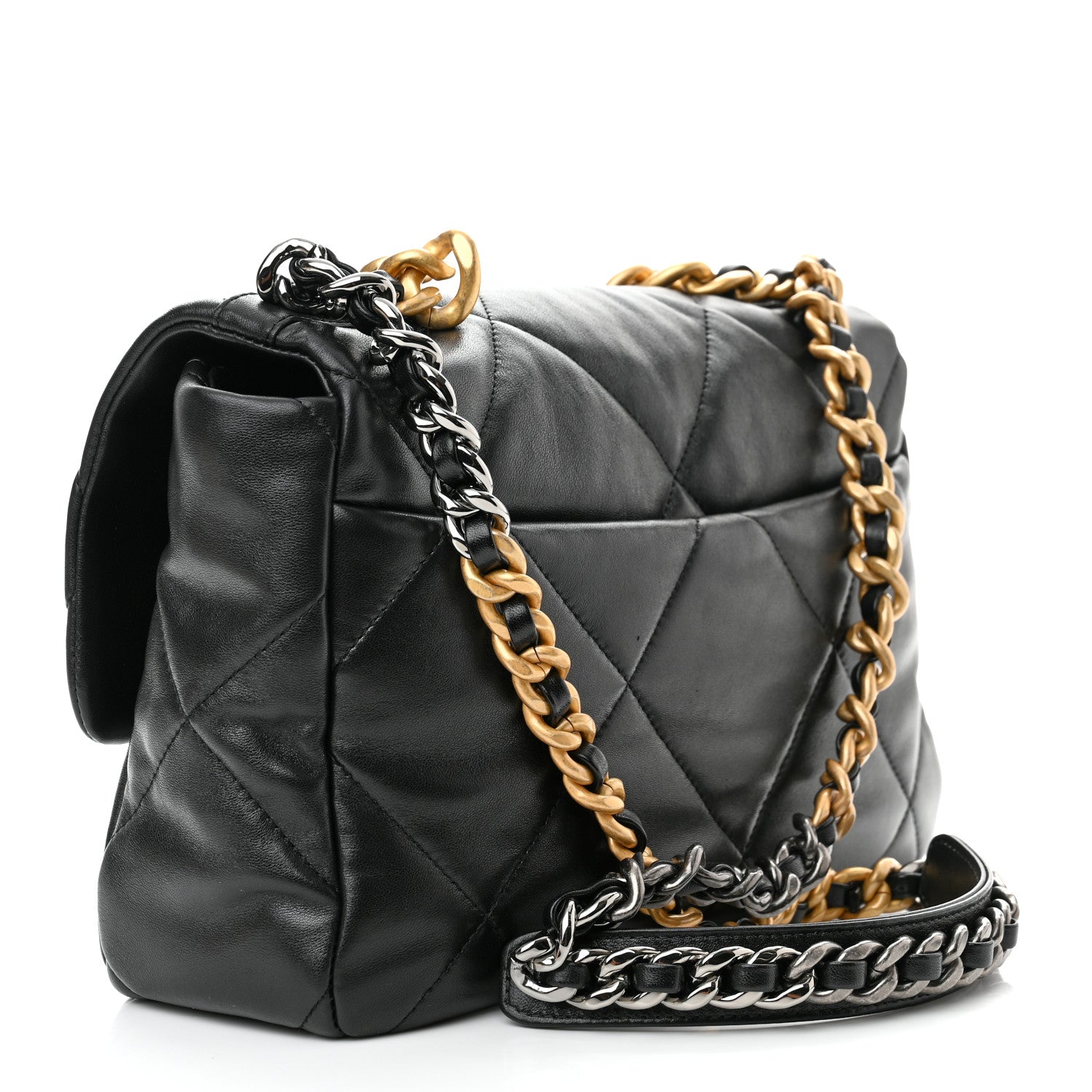 Chanel Lambskin Quilted Large Chanel 19 Flap Black 3 of 11