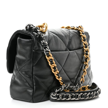 Chanel Lambskin Quilted Large Chanel 19 Flap Black 3 of 11