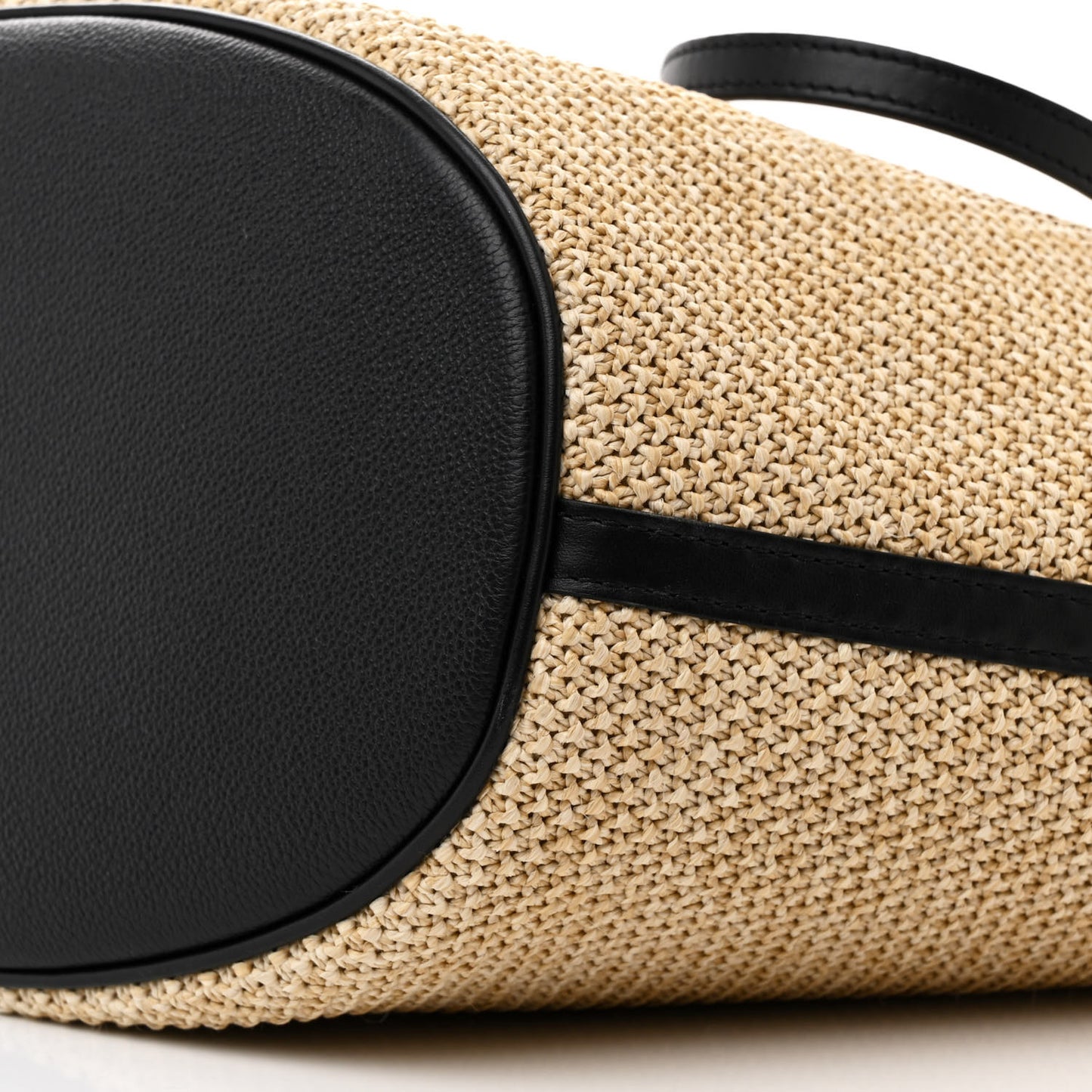 Raffia Saint Jacques Tote Black