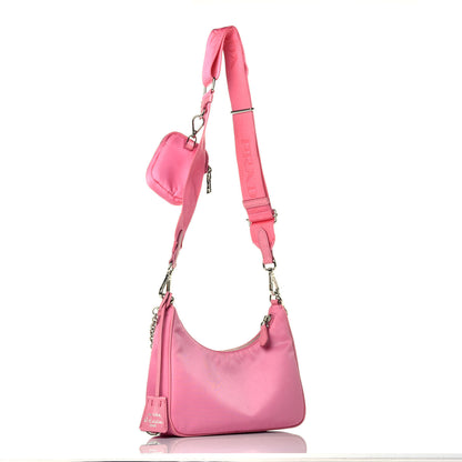 Prada Nylon Re-Edition 2005 Shoulder Bag Begonia 3 of 9