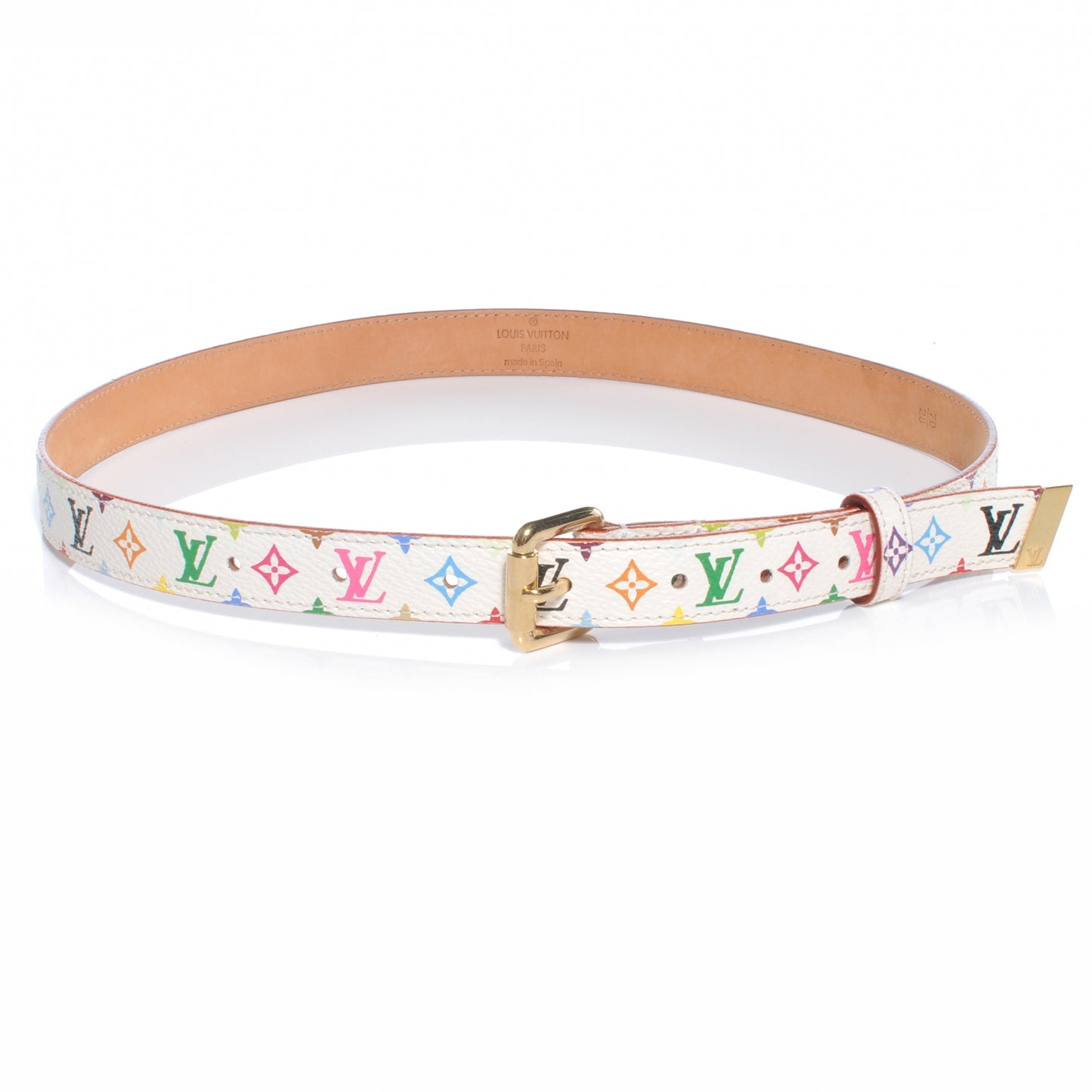 Monogram Multicolor Belt White 70 28