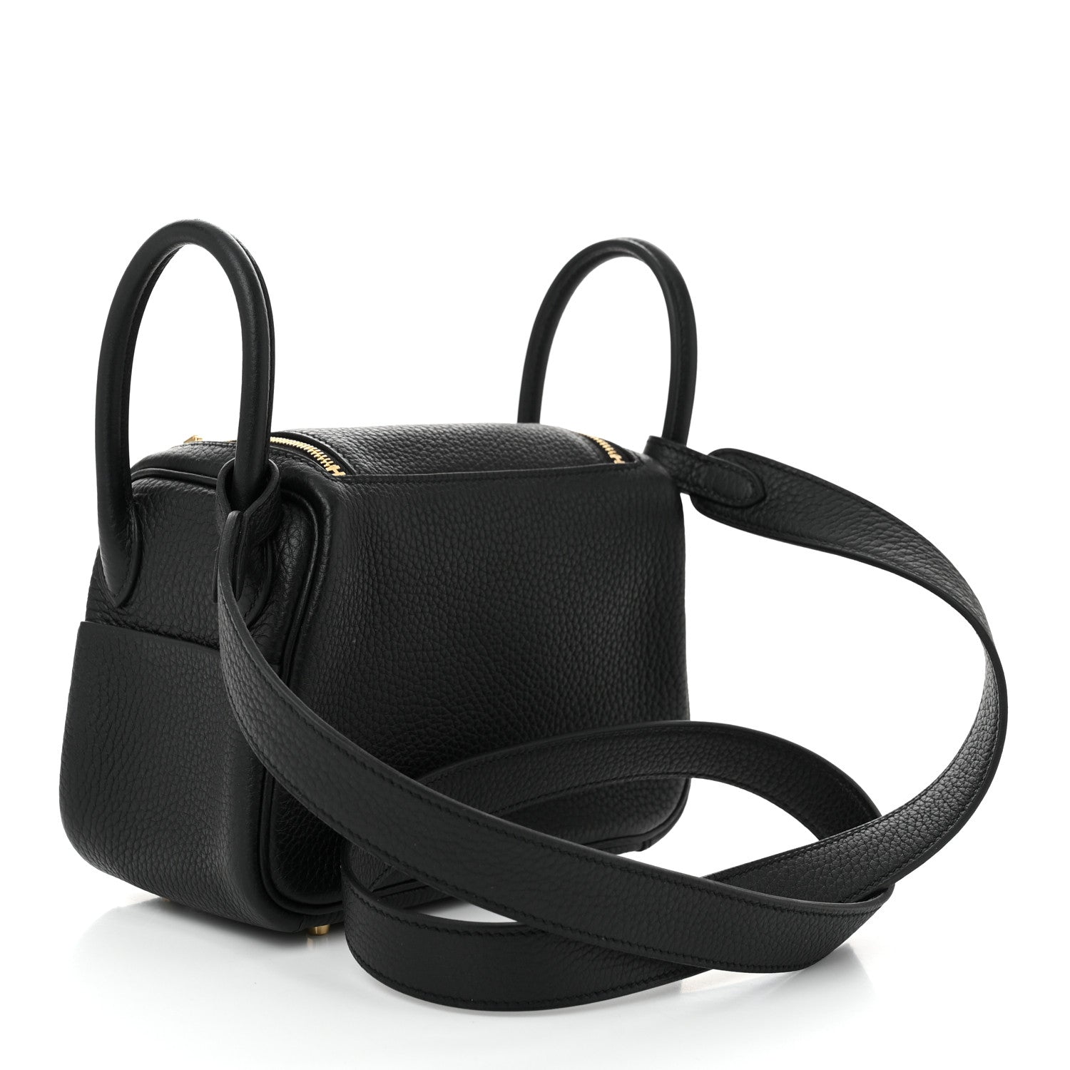 Hermes Taurillon Clemence Mini Lindy 20 Black 3 of 11