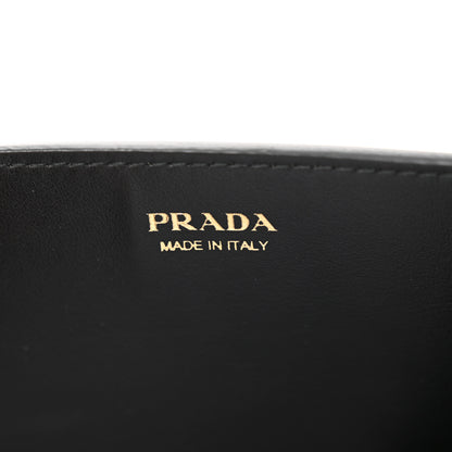 Prada Saffiano Vernice Triangle Chain Wallet Black 6 of 11
