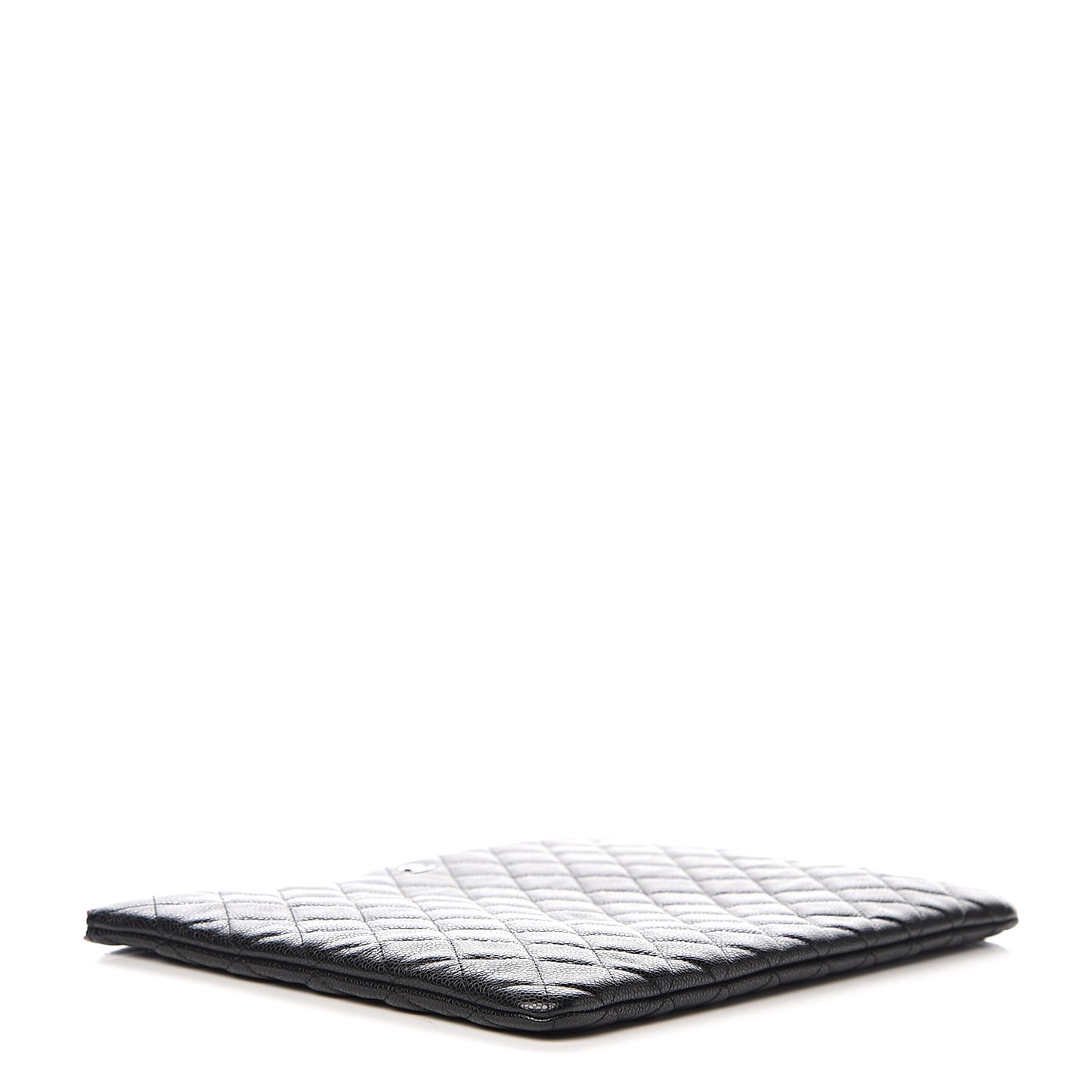 Caviar Quilted Large Cosmetic Case Black