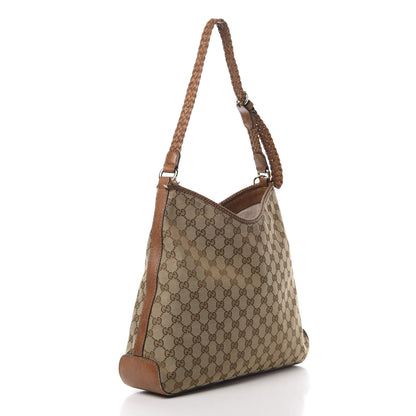 Gucci Monogram Medium Marrakech Hobo Camel 3 of 13