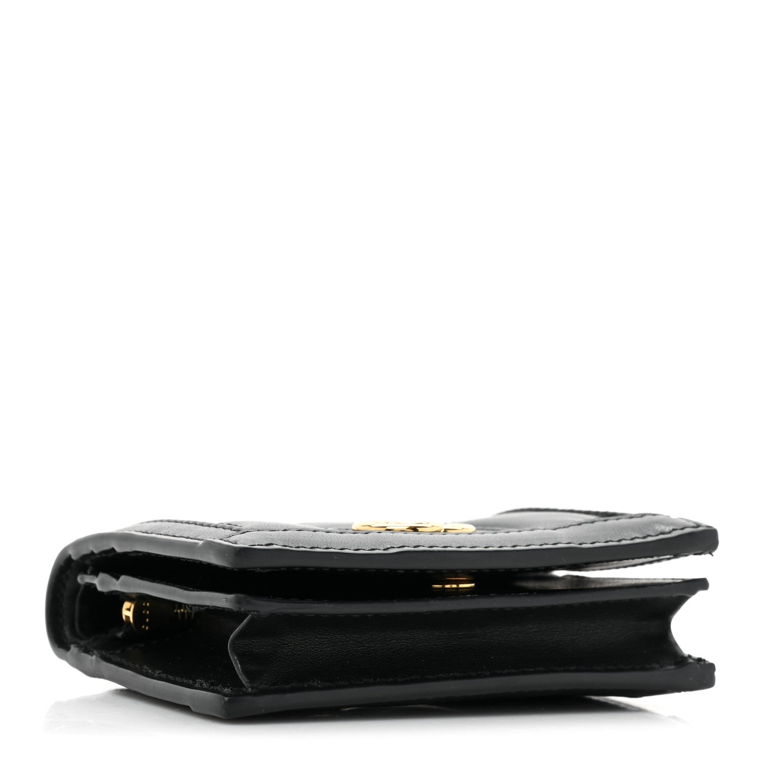Gucci Calfskin GG Matelasse Card Case Wallet Black 4 of 12