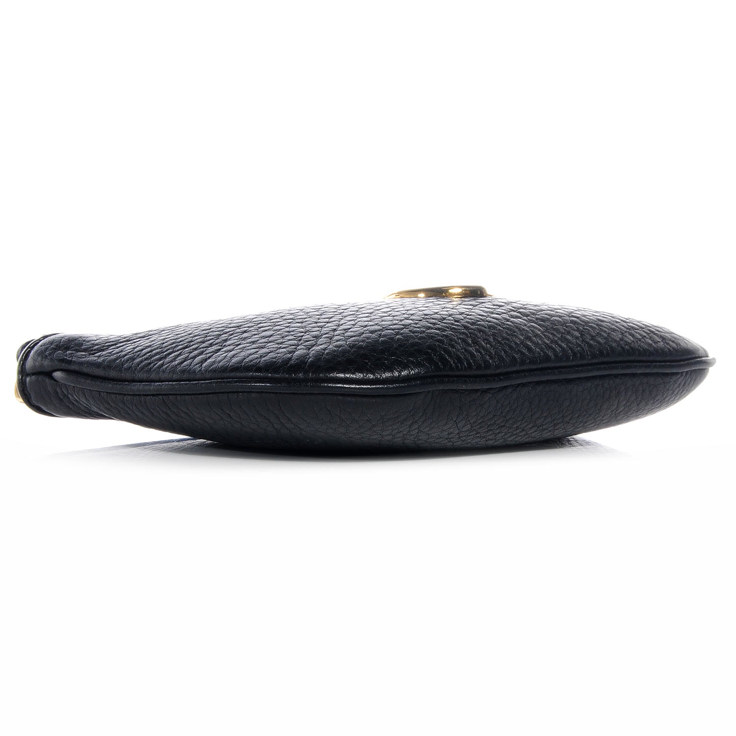 Gucci Pebbled Leather Wristlet GG Black 4 of 8