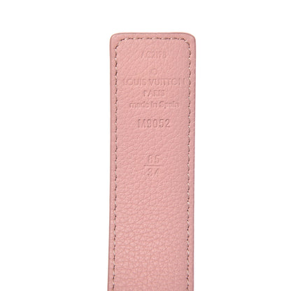 Louis Vuitton Calfskin Monogram 30mm LV Initiales Reversible Belt 85 34 Rose Ballerine 5 of 5