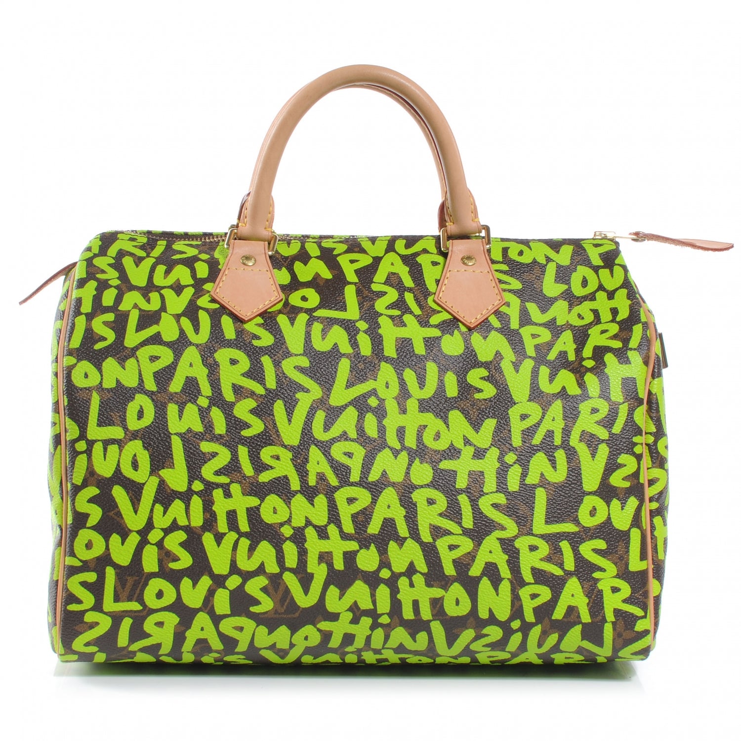 Louis Vuitton Monogram Graffiti Speedy 30 Green 1 of 8