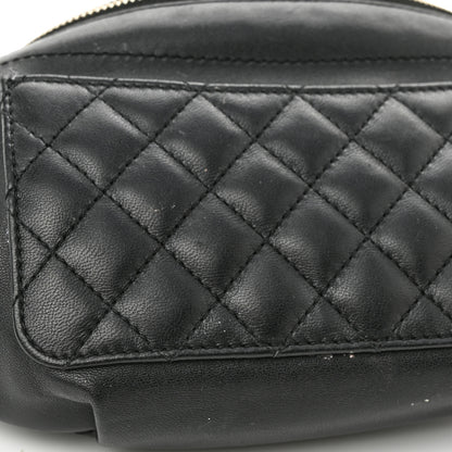 Chanel Lambskin Quilted Waist Bag Fanny Pack Black 11 of 12
