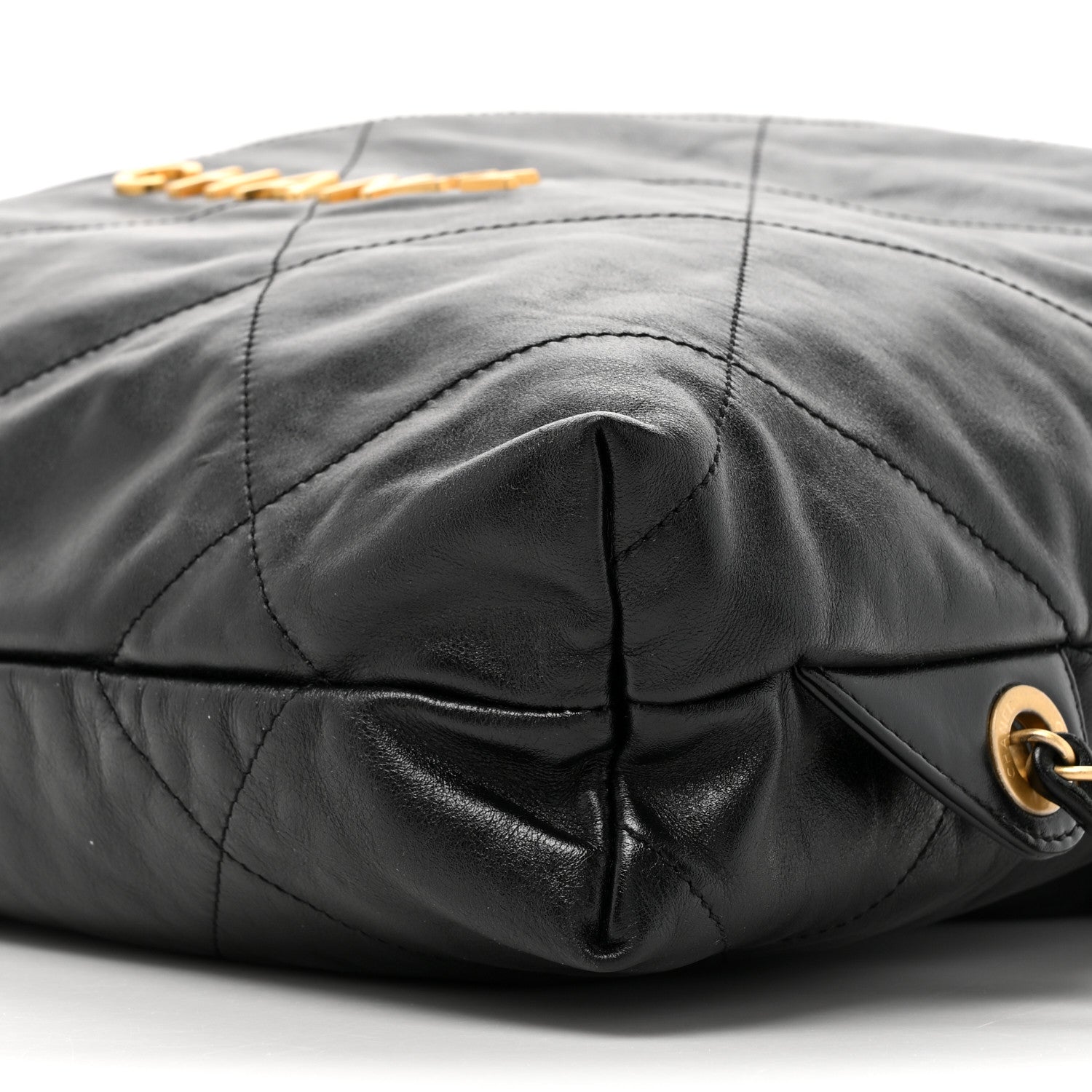 Chanel Shiny Calfskin Quilted Chanel 22 Backpack Black 9 of 10