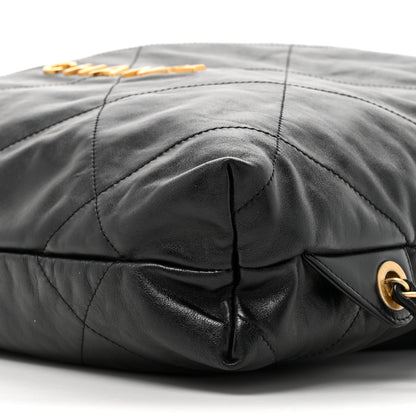Chanel Shiny Calfskin Quilted Chanel 22 Backpack Black 9 of 10