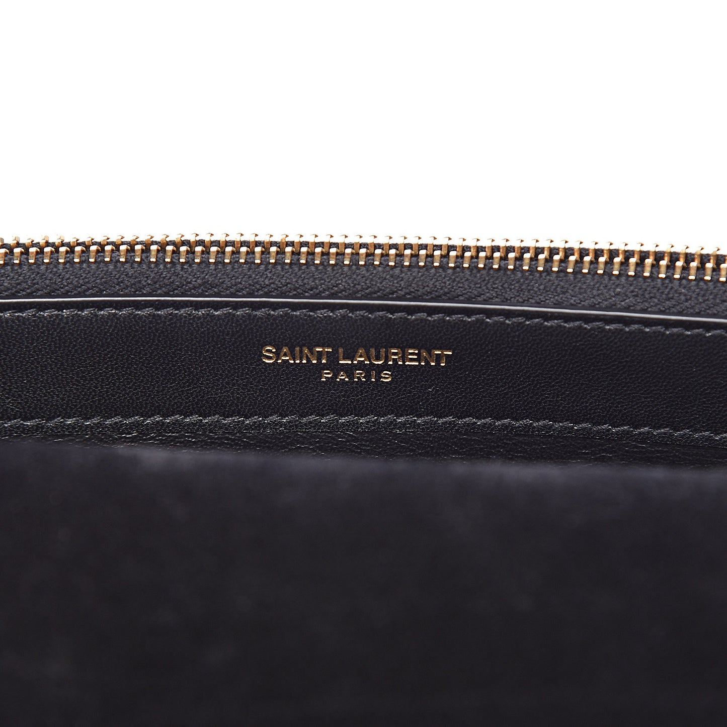 Metallic Goatskin Lambskin Classic Monogram Kate Tassel Chain Wallet Gold