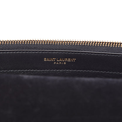Saint Laurent Metallic Goatskin Lambskin Classic Monogram Kate Tassel Chain Wallet Gold 8 of 8