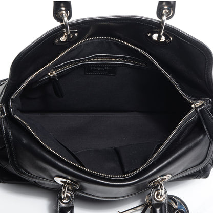 Christian Dior Lambskin Cannage Medium Granville Tote Black 6 of 10