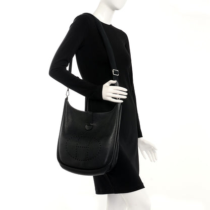 Hermes Taurillon Clemence Evelyne III GM Black 2 of 8