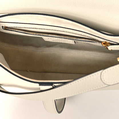 Christian Dior Grained Calfskin Saddle Bag White 5 of 11