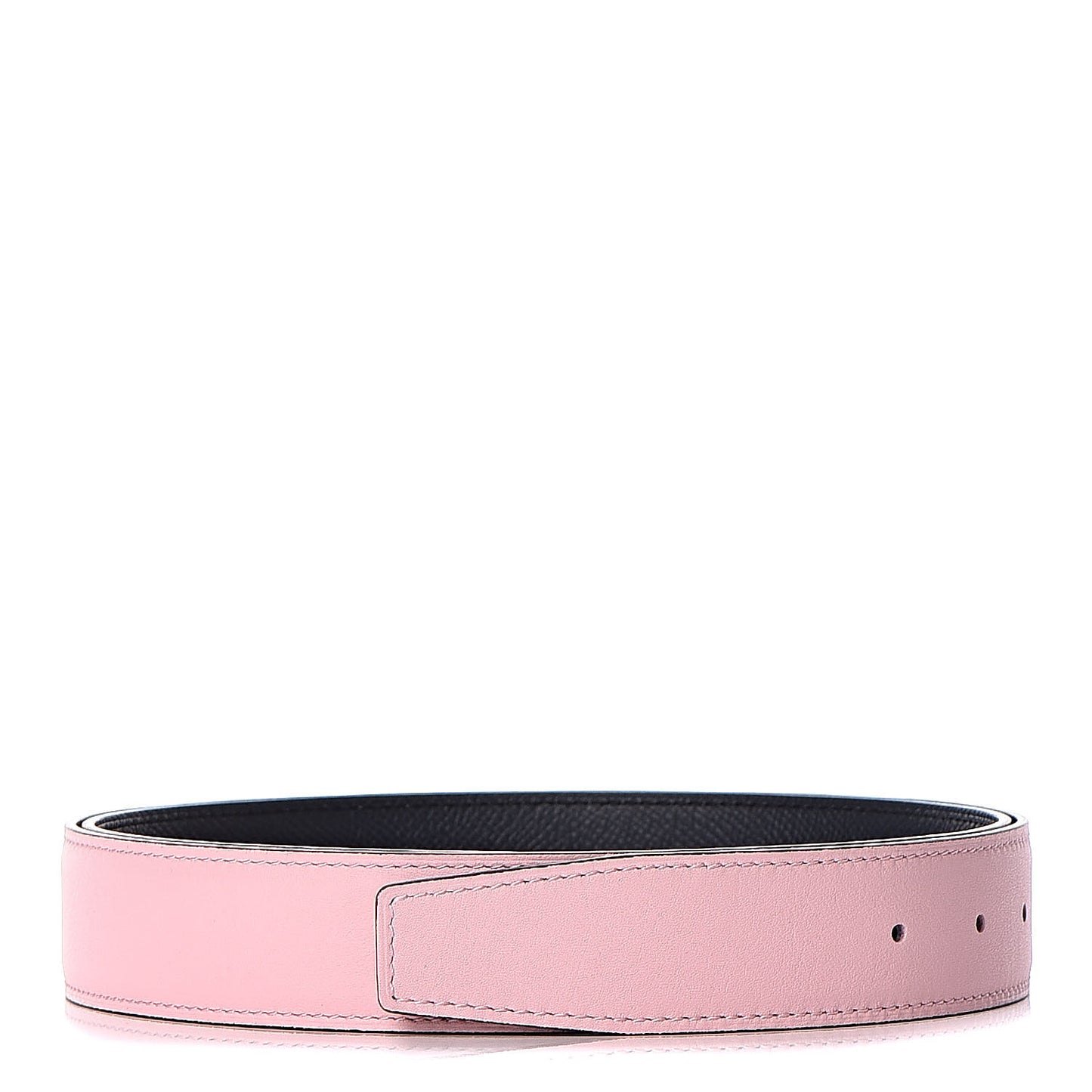 Swift Epsom Reversible 32mm Belt Strap 95 Rosa Sakura Bleu Obscur