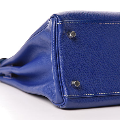 Hermes Epsom Candy Kelly Retourne 32 Bleu Electrique Mykonos 9 of 10