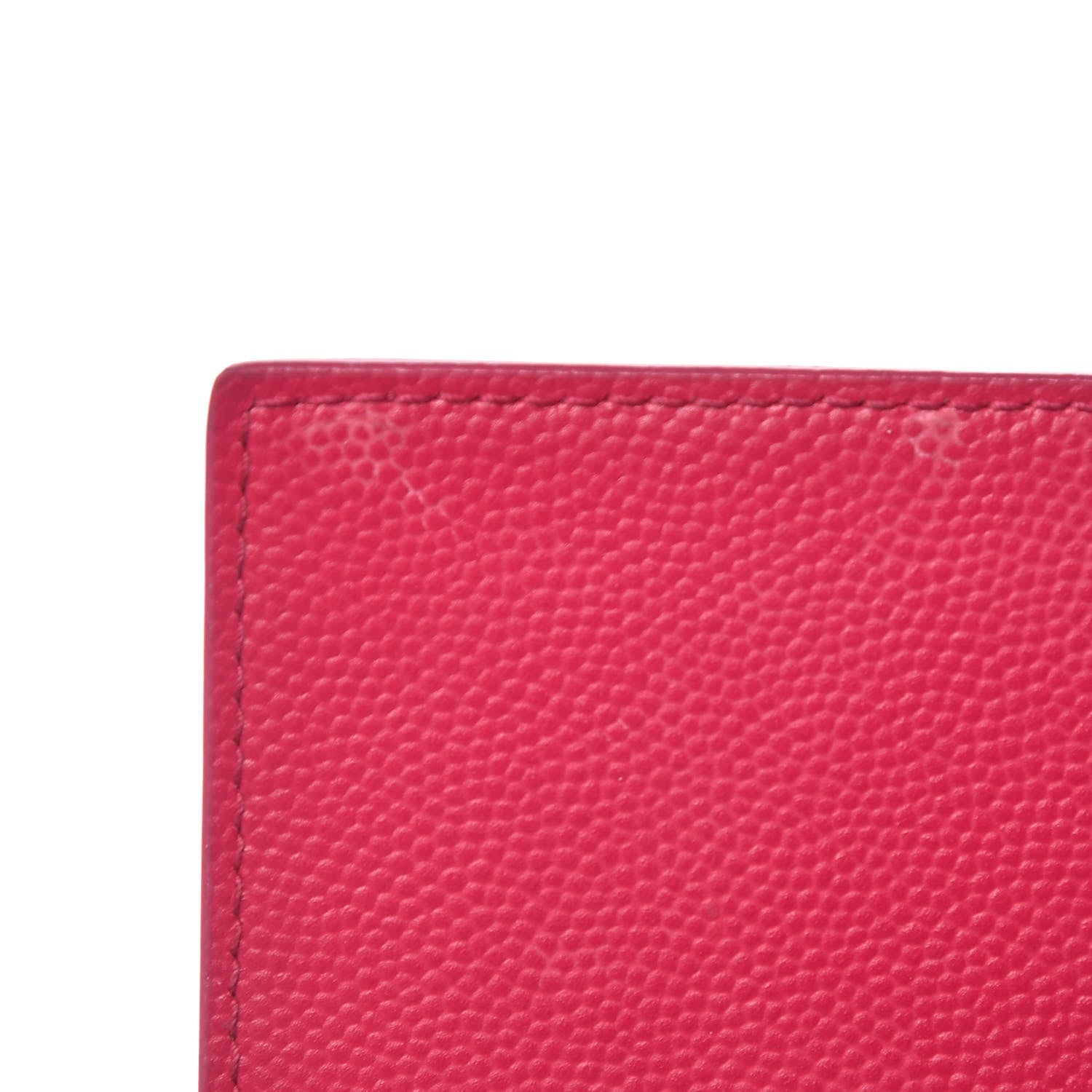 Saint Laurent Grain De Poudre Classic Monogram Cassandre Wallet Fuchsia 36 of 38