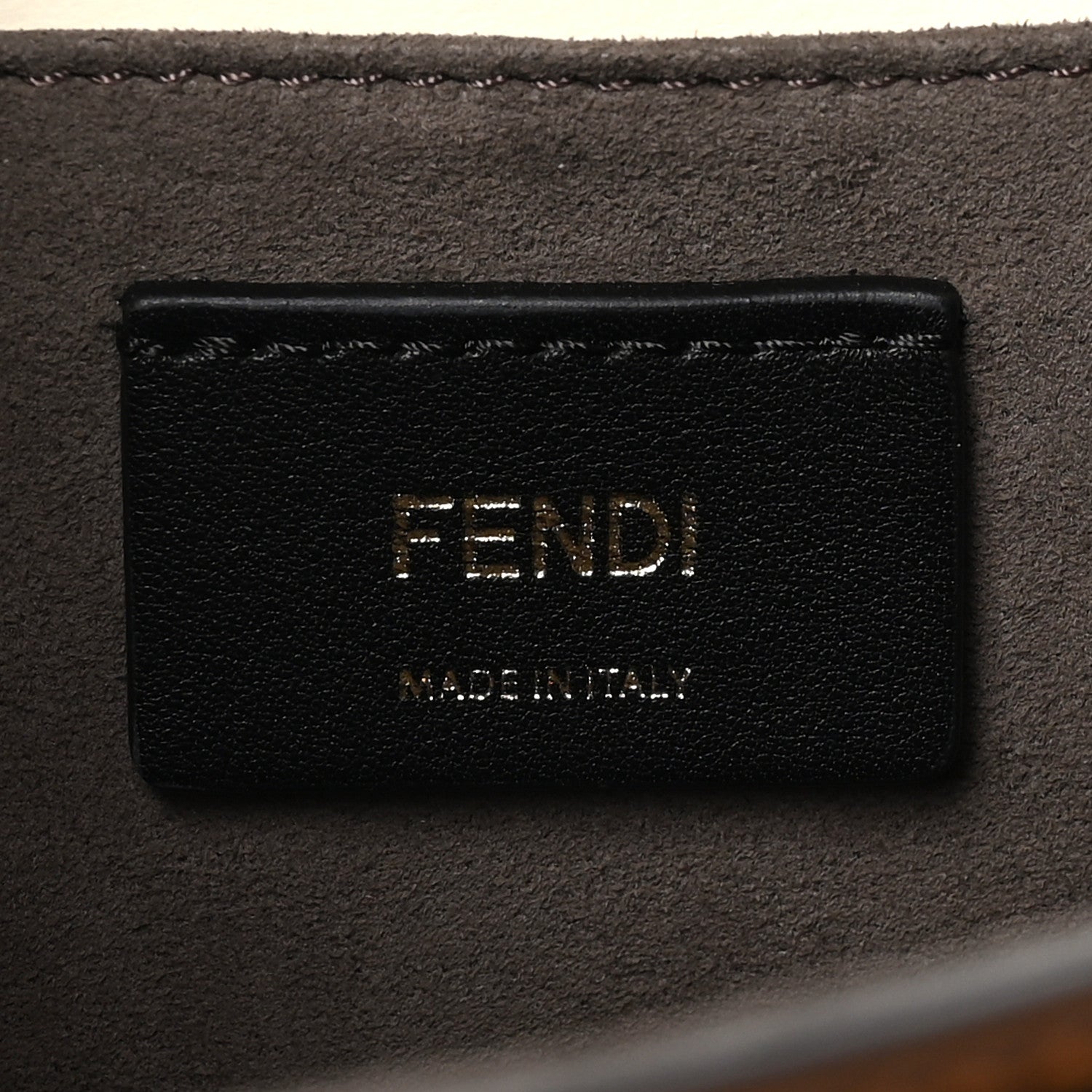Fendi Vitello Century F is Fendi FF Embossed Kan I Shoulder Bag Orzo Tobacco 6 of 9