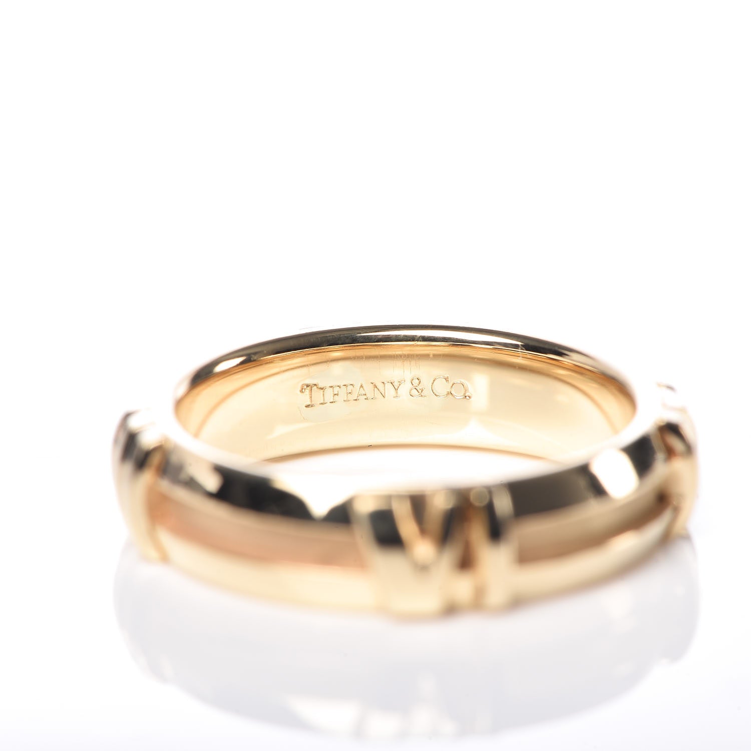 Tiffany 18K Yellow Gold Atlas Band Ring 49 4.75 4 of 5