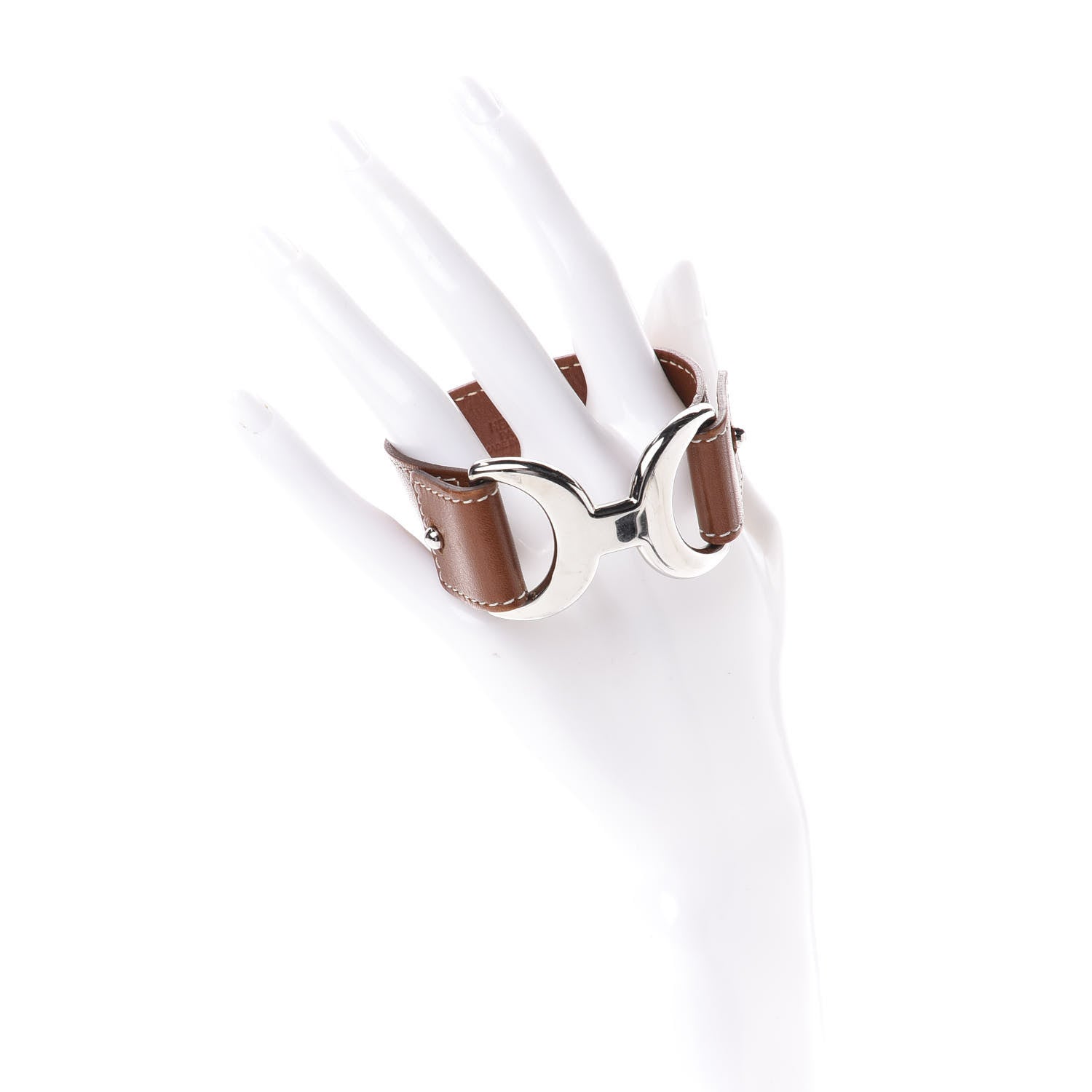 Hermes Barenia Pavane Cuff M Fauve 2 of 4