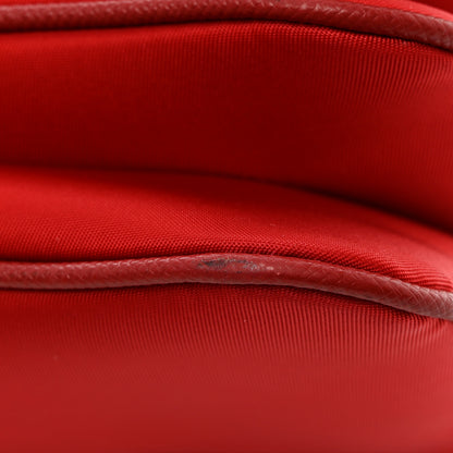 Prada Saffiano Tessuto Nylon Chain Shoulder Bag Rosso 11 of 13