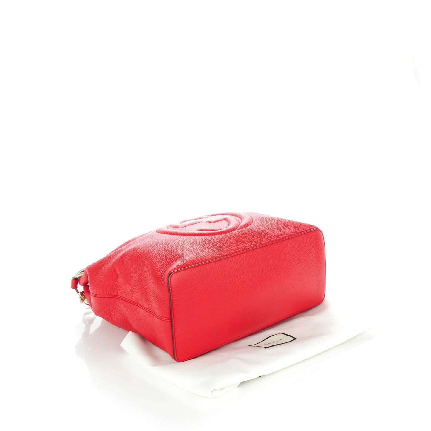 Pebbled Calfskin Large Soho Hobo Tabasco Red