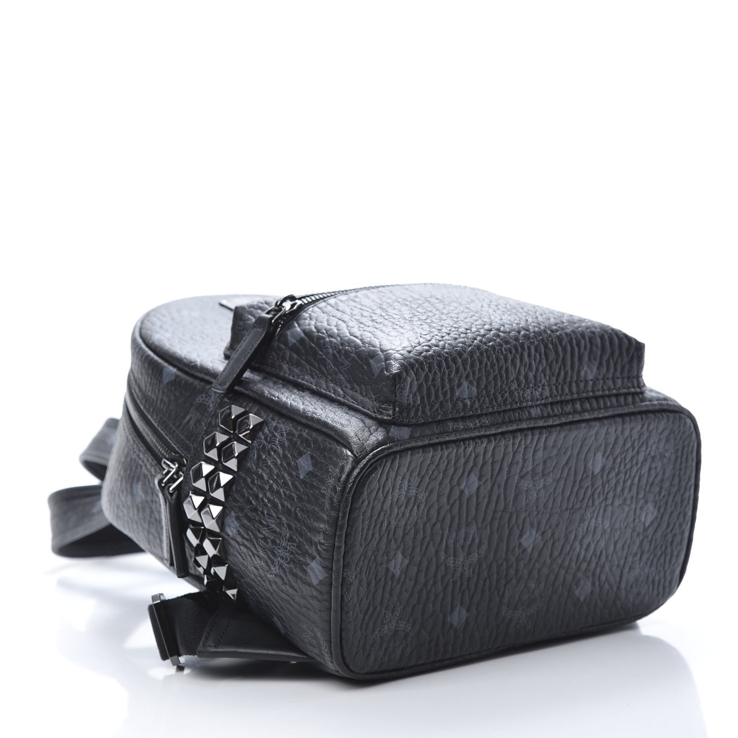 MCM Visetos Side Stud Mini Stark Backpack Black 3 of 10