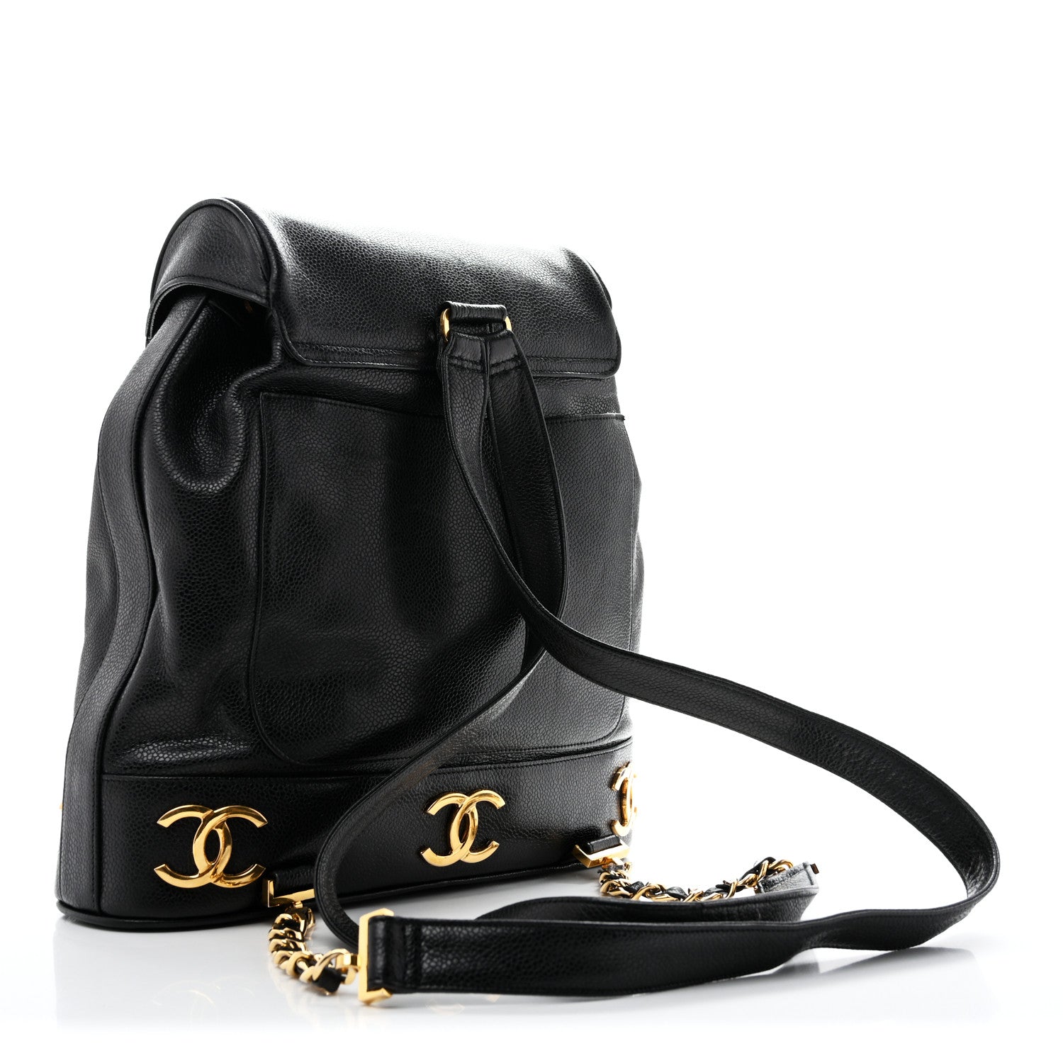 Chanel Caviar Triple CC Backpack Black 4 of 17