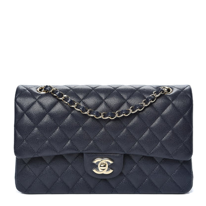 Chanel Caviar Quilted Medium Double Flap Navy 1 of 11