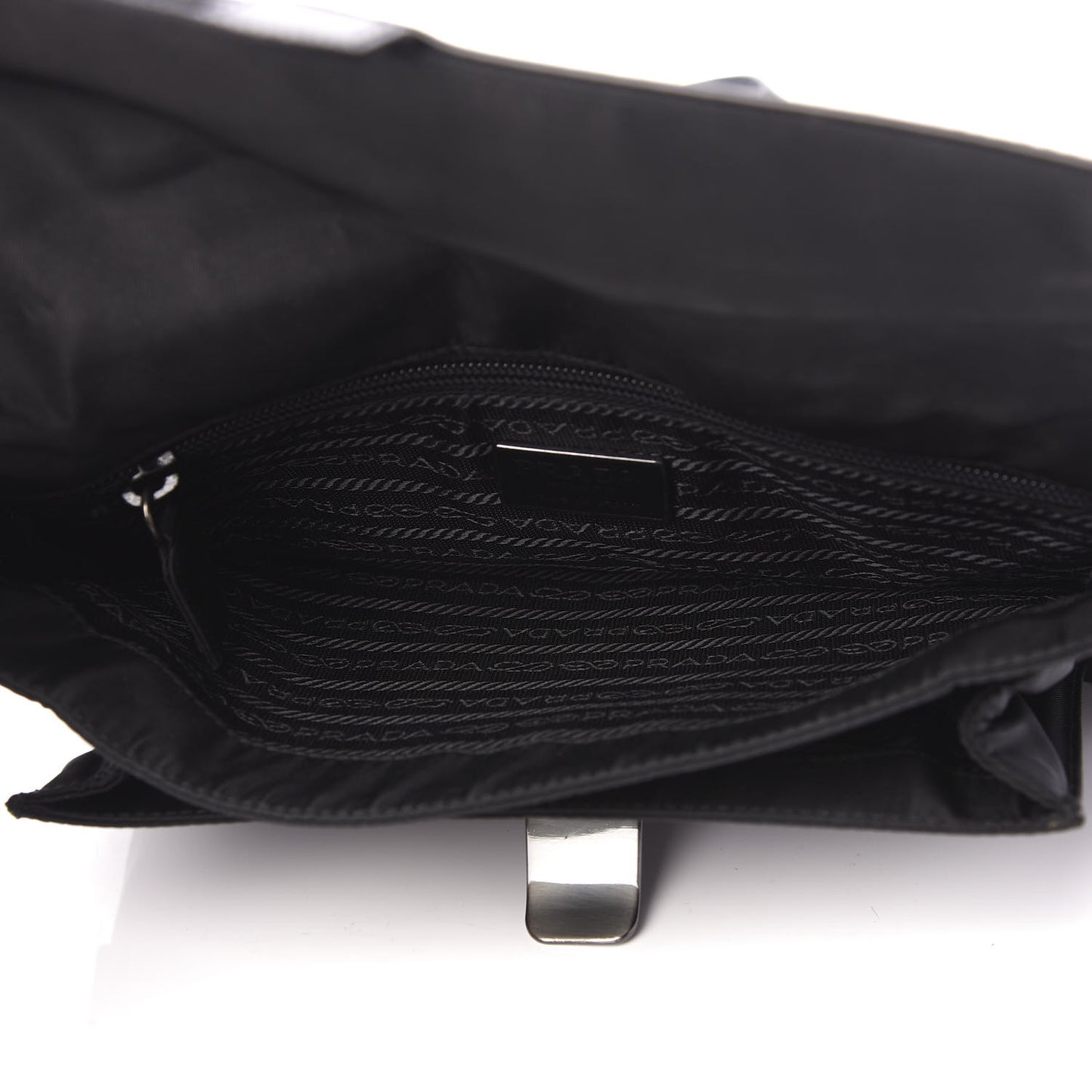 Tessuto Nylon Spazzolato Shoulder Bag Black