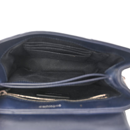 Saint Laurent Calfskin Y Quilted Monogram Toy Loulou Satchel Navy 5 of 11