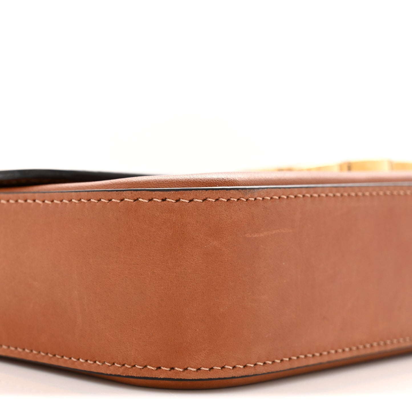 Natural Calfskin Triomphe Shoulder Bag Tan