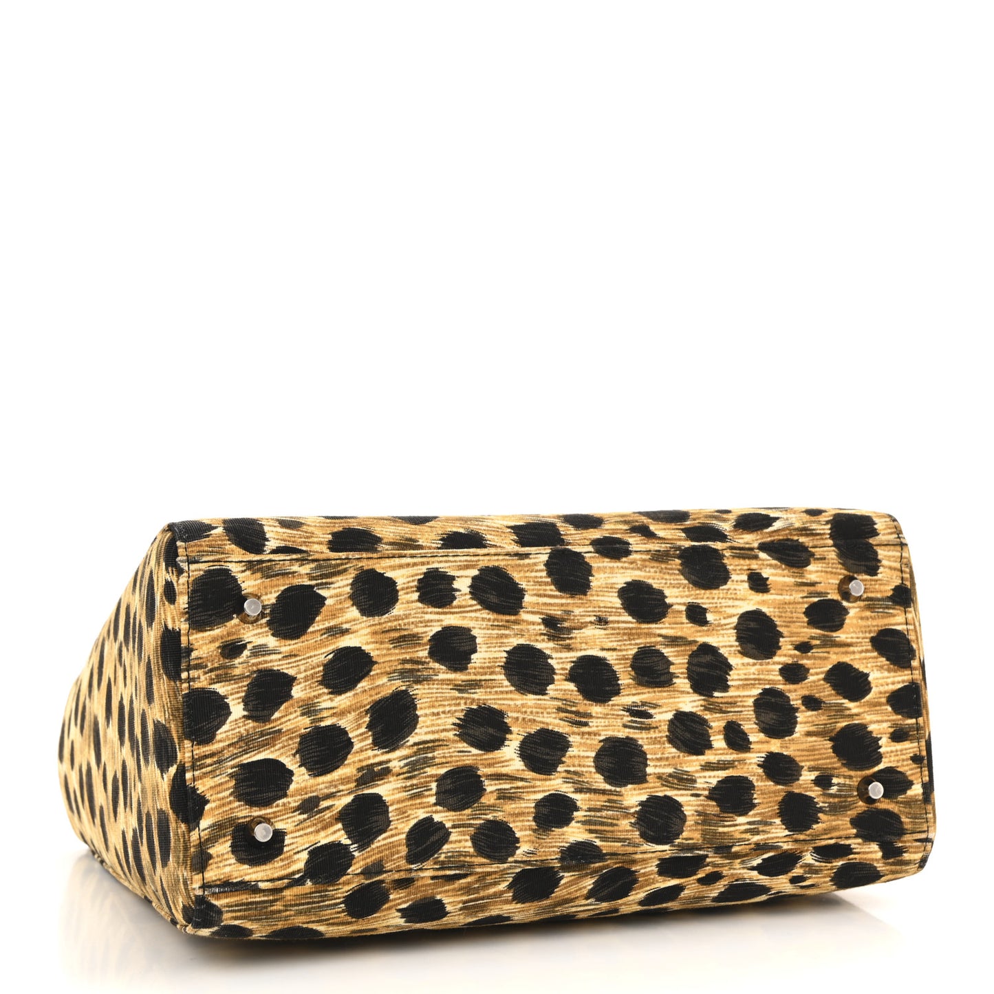 Canvas Leopard Print Medium Lady Dior