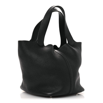 Hermes Taurillon Clemence Picotin Lock 22 MM Black 3 of 12