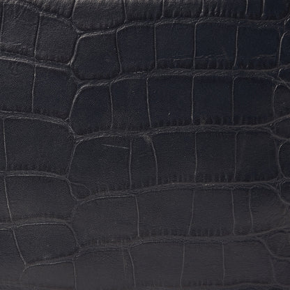 MCM Calfskin Crocodile Embossed Large Luxus Backpack Blue 22 of 24