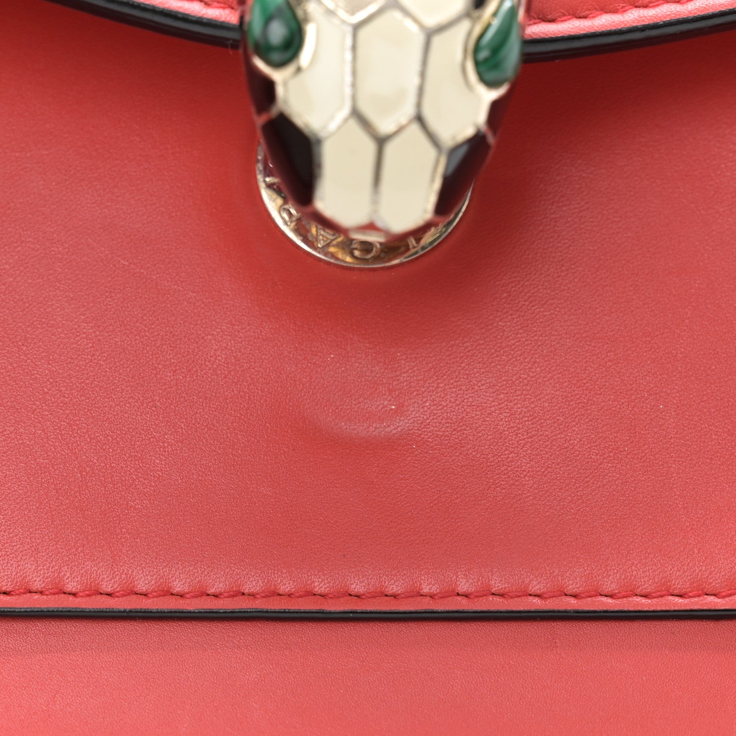 Bulgari Calfskin Serpenti Forever Crossbody Bag Red 14 of 14
