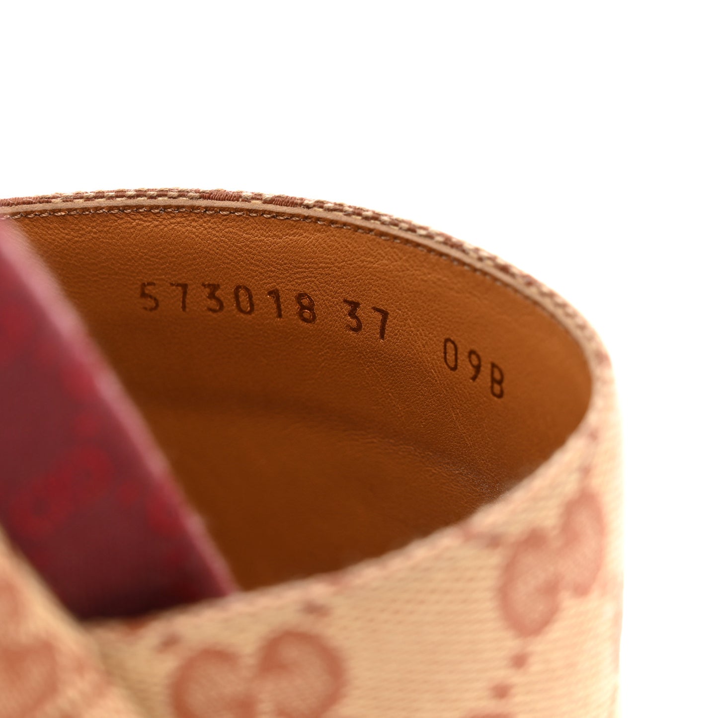 Canvas GG Monogram Angelina Platform Slide Sandals 37 Beige Ruggine