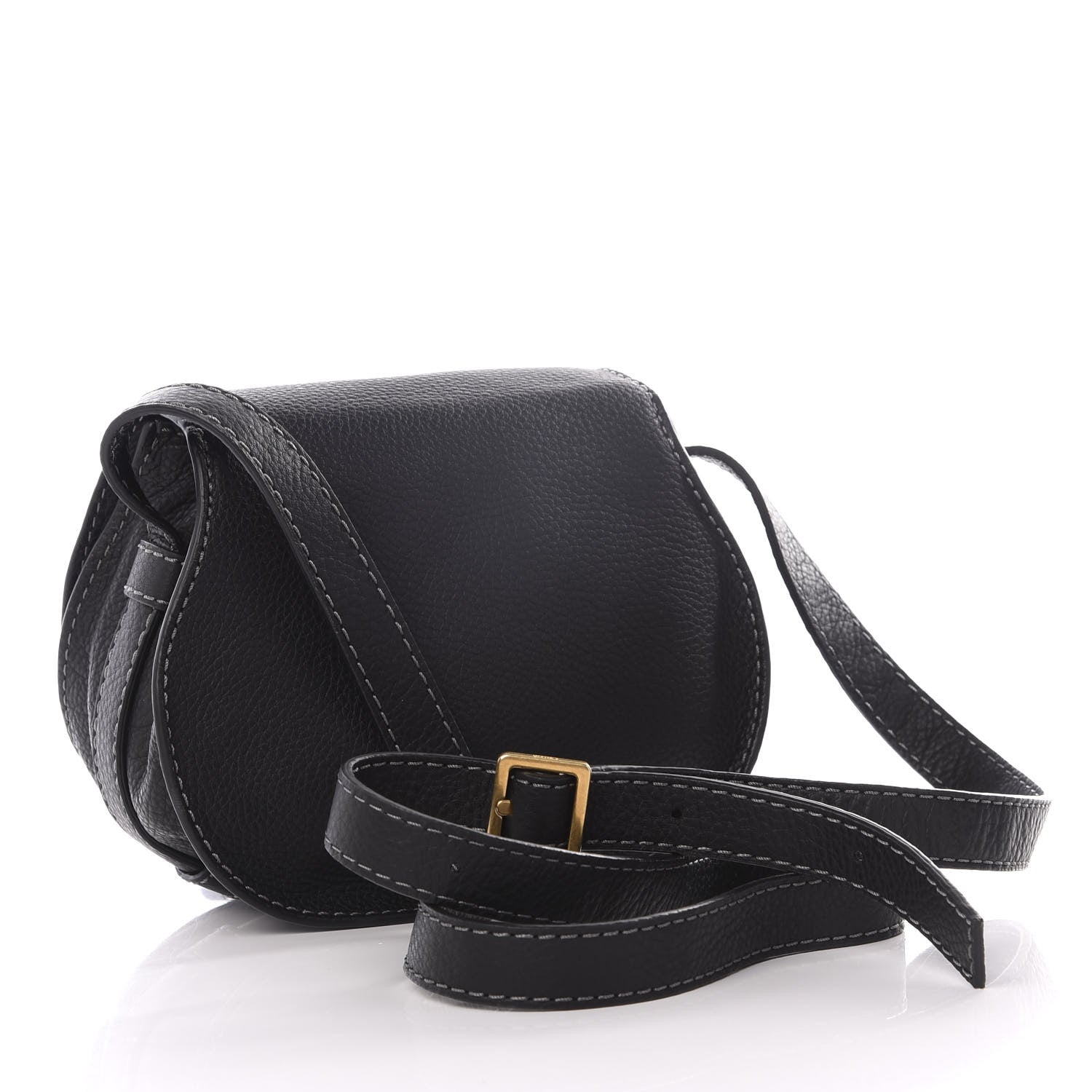 Chloe Calfskin Mini Marcie Round Crossbody Bag Black 2 of 9