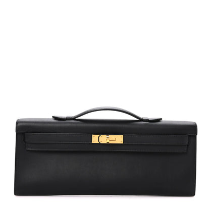Hermes Swift Kelly Cut Clutch Pochette Black 1 of 9